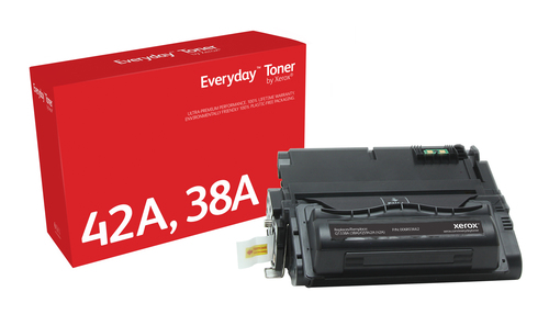 Bild von Everyday ™ Schwarz Toner von Xerox, kompatibel mit HP 42A/38A (Q5942A/ Q1338A), Standardkapazität