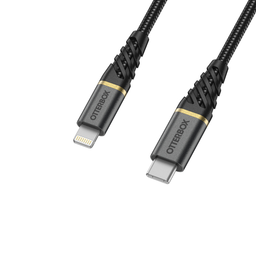 Bild von OtterBox Premium Cable USB C-Lightning 2M USB-PD, schwarz