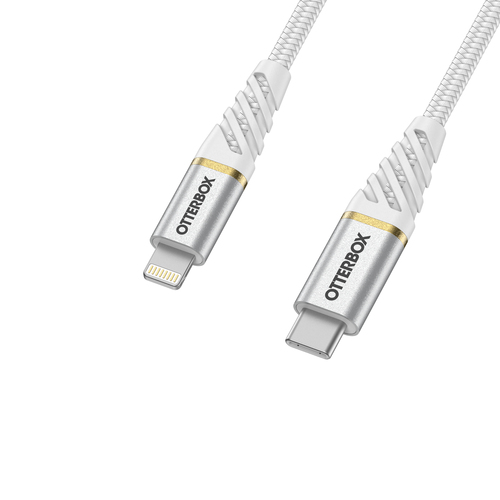 Bild von OtterBox Premium Cable USB C-Lightning 1M USB-PD, Cloud Sky White