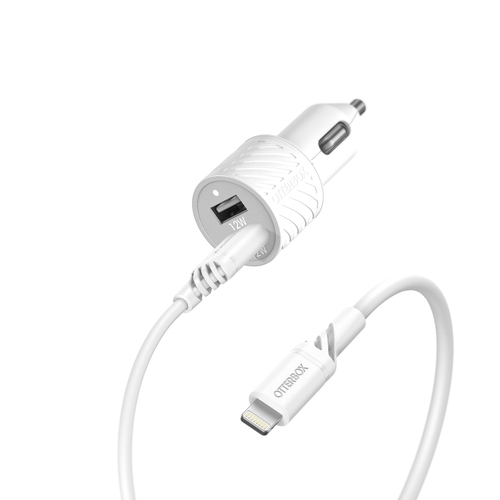 Bild von OtterBox Car Charger Bundle 2X USB A 12W + USB A-Lightning Cable 1M, Cloud Dream White