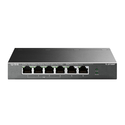 Bild von TP-Link 6-Port 10/100Mbit/s-Desktop-Switch mit 4-Port PoE+