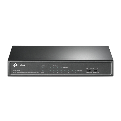 Bild von TP-Link 8-Port 10/100Mbit/s-Desktop-Switch mit 4 PoE-Ports