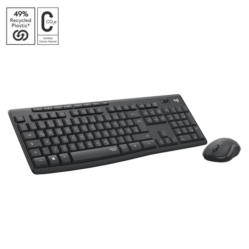 Bild von Logitech MK295 Silent Wireless Combo Tastatur Maus enthalten Büro RF Wireless QWERTZ Schweiz Graphit