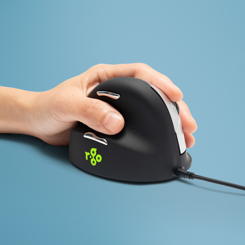 Bild von R-Go Tools HE Mouse R-Go , Ergonomische Maus, Groß (Handlänge über 185mm), linkshändig, kabelgebunden