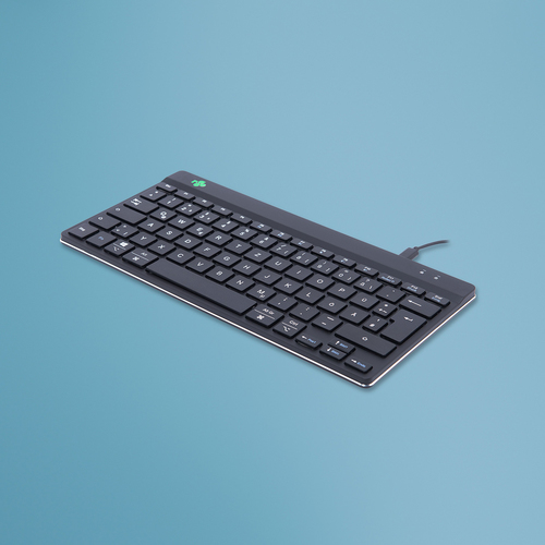 Bild von R-Go Tools Ergonomische Tastatur R-Go Compact Break, kompakte Tastatur mit Pausensoftware, QWERTZ (DE), Kabelgebunden, Schwarz