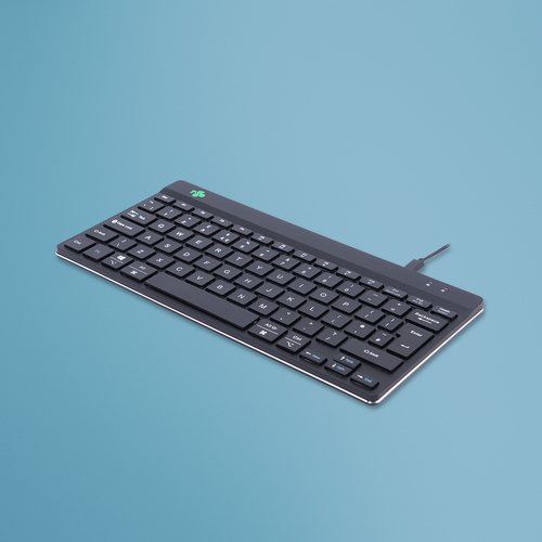 Bild von R-Go Tools Ergonomische Tastatur R-Go Compact Break, kompakte Tastatur mit Pausensoftware, QWERTY (UK), Kabelgebunden, Schwarz