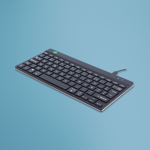 Bild von R-Go Tools Ergonomische Tastatur R-Go Compact Break, kompakte Tastatur mit Pausensoftware, AZERTY (FR), Kabelgebunden, Schwarz