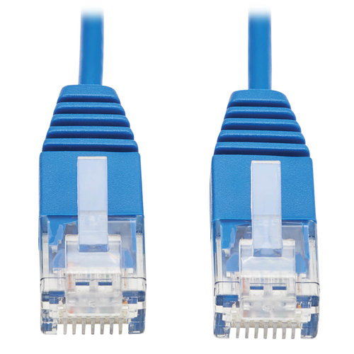 EATON TRIPPLITE Cat6 Gigabit Molded Ultra-Slim UTP Ethernet Cable RJ45m/M Blue 1 ft. 0,31m