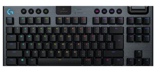 Bild von Logitech G G915 TKL Tenkeyless LIGHTSPEED Wireless RGB Mechanical Gaming Keyboard Tastatur RF Wireless + Bluetooth QWERTY Englisch Karbon