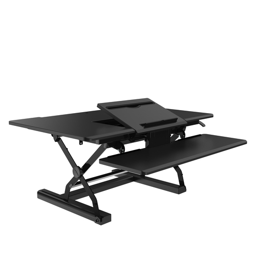 V7 Workstation-Tischständer mit Sitz-/Stehfunktion - 36 Zoll - Schwarz - 25,4 cm (10 Zoll) - 81,3 cm