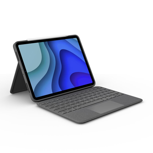 Bild von Logitech Folio Touch QWERTZ Schweiz Smart Connector Grau