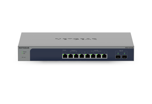 Bild von NETGEAR 8-Port Multi-Gigabit/10G Ethernet Smart Switch with 2 SFP+ Ports (MS510TXM) Managed L2+ 10G Ethernet (100/1000/10000) Grau