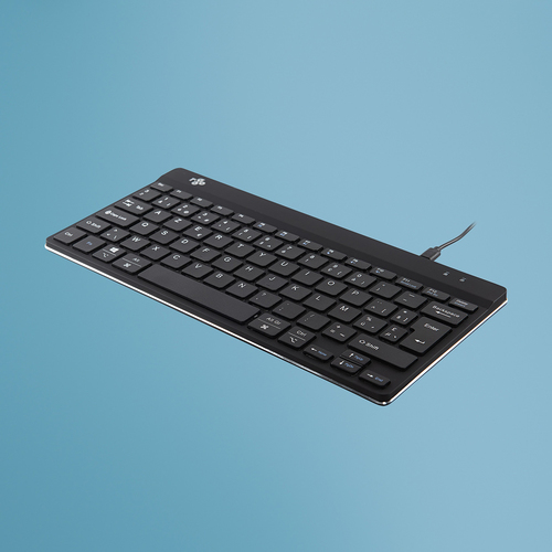 Bild von R-Go Tools Ergonomische Tastatur R-Go Compact Break, kompakte Tastatur mit Pausensoftware, AZERTY (BE), verkabelt, schwarz