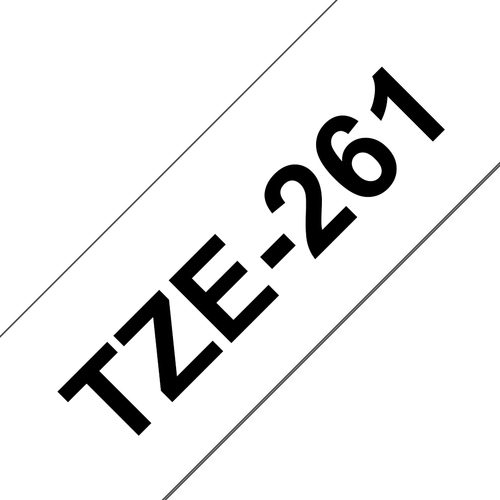 Bild von Brother TZE-261 Etiketten erstellendes Band Schwarz auf weiss TZ