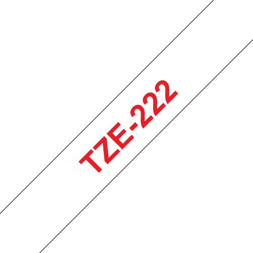 Bild von Brother TZE-222 Etiketten erstellendes Band Rot aud Weiss