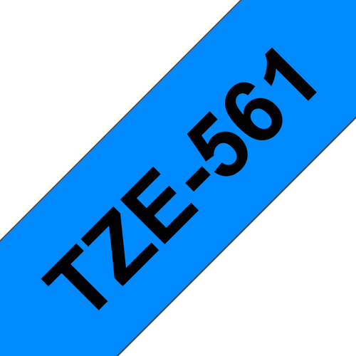 Bild von Brother TZE-561 Etiketten erstellendes Band Scwarz auf blau