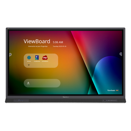 Bild von Viewsonic IFP6552-1A Signage-Display Interaktiver Flachbildschirm 165,1 cm (65 Zoll) 350 cd/m² 4K Ultra HD Schwarz Touchscreen Eingebauter Prozessor Android 9