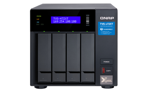 QNAP NAS/4-Bay NAS, Intel® Core\" i3-8100T 4-core 3.1 GHz Processor, 4GB DDR4 RAM (max 64GB RAM), 4x
