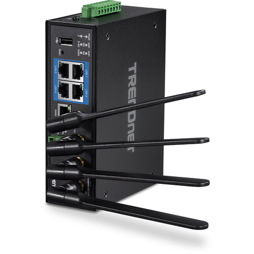 Bild von Trendnet TI-W100 WLAN-Router Gigabit Ethernet Dual-Band (2,4 GHz/5 GHz) Schwarz