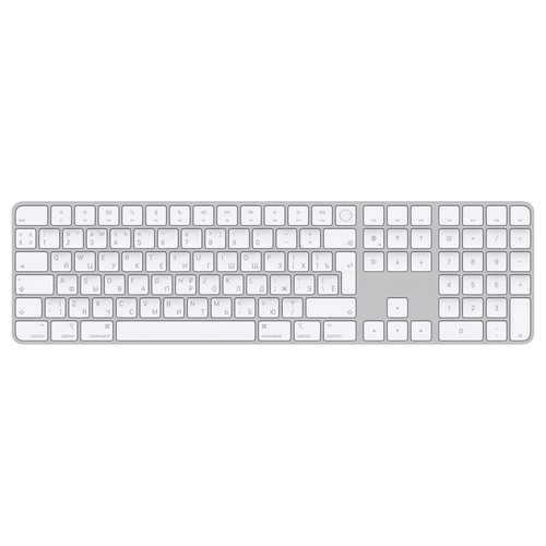 Bild von Apple Magic Tastatur USB + Bluetooth Russisch Aluminium, Weiß