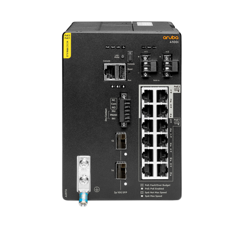 Bild von Aruba 4100i Managed L2 Gigabit Ethernet (10/100/1000) Power over Ethernet (PoE) 4U Schwarz