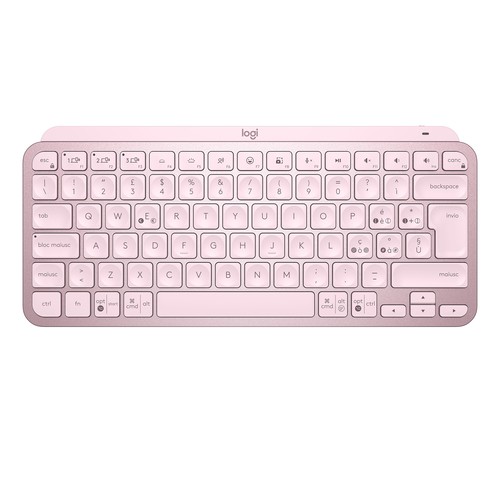 Bild von Logitech MX Keys Mini Tastatur Büro RF Wireless + Bluetooth QWERTY Italienisch Pink