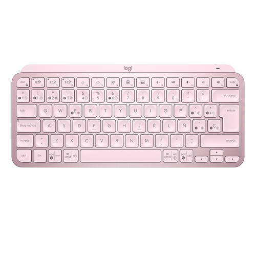 Bild von Logitech MX Keys Mini Tastatur Büro RF Wireless + Bluetooth QWERTY Spanisch Pink