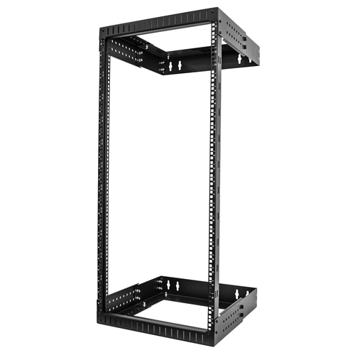 Bild von StarTech.com 2-Pfosten 24HE Heavy-Duty Wandmontage Netzwerk-Rack, 19&quot; Open Frame Server Rack mit Einstellbarer Tiefe, Wandmontage Daten-Rack für IT/AV/Patch Panele/Computer - Käfigmuttern und Schrauben inkl.