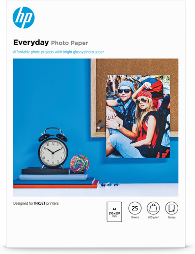Bild von HP Everyday-Fotopapier glänzend - 25 Blatt/A4/210 x 297 mm