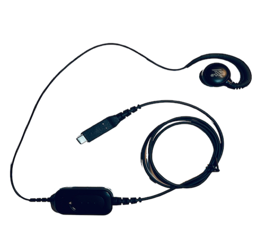 Bild von Zebra USB-C Wired Headset for PTT + VoIP w/ rotating ear piece for right/left ear wearing. Includes built Kopfhörer Kabelgebunden Ohrbügel Büro/Callcenter USB Typ-C Schwarz
