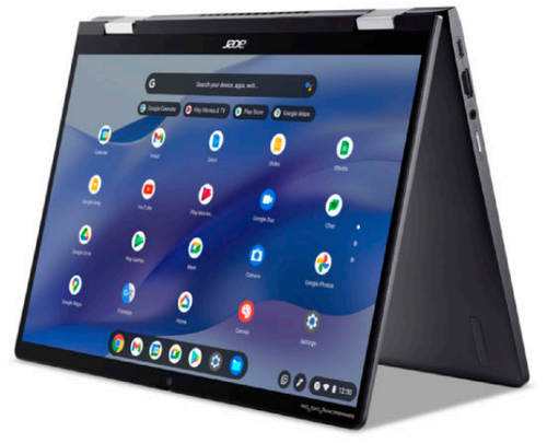 Bild von Acer Chromebook Enterprise Spin 714 CP714-1WN-32N7 i3-1215U 35,6 cm (14 Zoll) Touchscreen Full HD Intel® Core™ i3 8 GB LPDDR4x-SDRAM 128 GB SSD Wi-Fi 6E (802.11ax) ChromeOS for Enterprise Grau