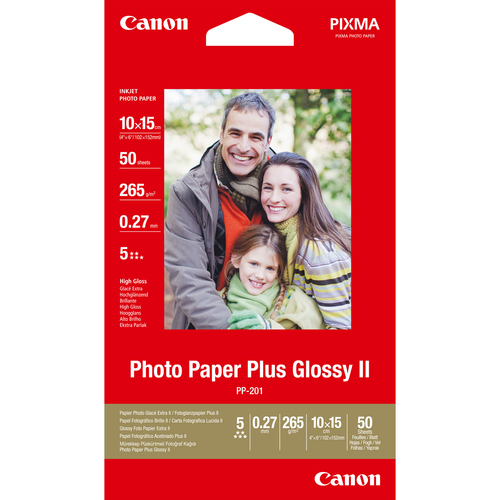 Bild von Canon PP-201 Glossy II Fotopapier Plus 10 x 15 cm – 50 Blatt