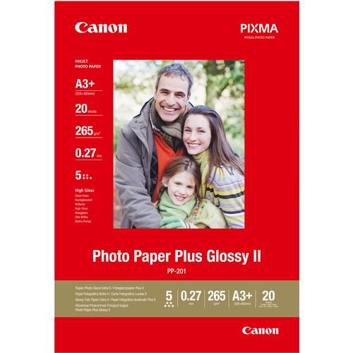 Bild von Canon PP-201 Glossy II Fotopapier Plus A3 Plus – 20 Blatt