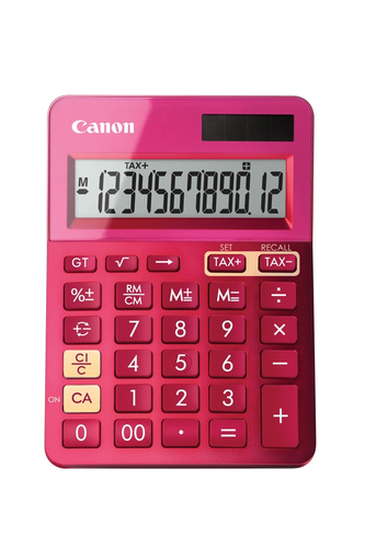 Bild von Canon LS-123k Taschenrechner Desktop Einfacher Taschenrechner Pink