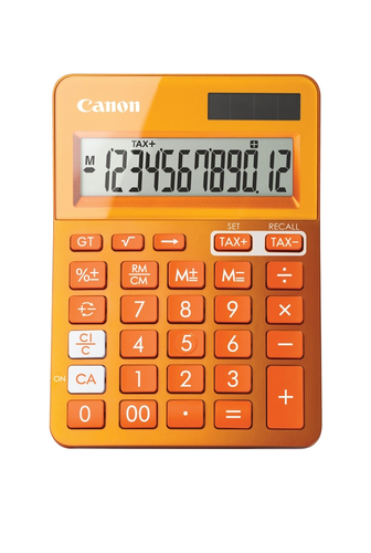 Bild von Canon LS-123k Taschenrechner Desktop Einfacher Taschenrechner Orange