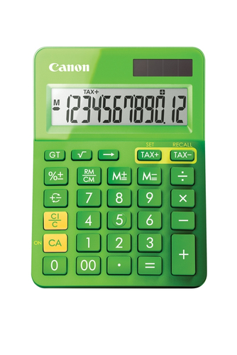Bild von Canon LS-123k Taschenrechner Desktop Einfacher Taschenrechner Grün