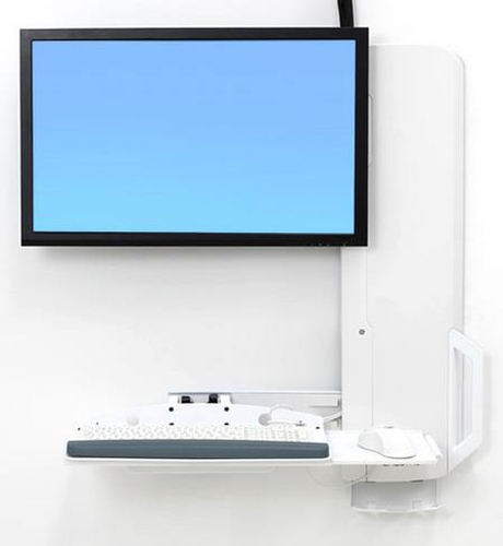 Bild von Ergotron 61-081-062 Flachbildschirm-Tischhalterung 61 cm (24 Zoll) Weiß Wand