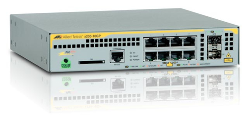 Bild von Allied Telesis AT-x230-10GP-50 Managed L2+ Gigabit Ethernet (10/100/1000) Power over Ethernet (PoE) Grau