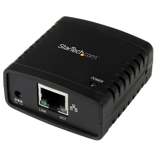 Bild von StarTech.com 10/100 Mbit/s Ethernet auf USB 2.0 Netzwerk LPR Printserver