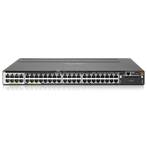 Bild von Hewlett Packard Enterprise Aruba 3810M 40G 8 Smart Rate PoE+ 1-slot Managed L3 Gigabit Ethernet (10/100/1000) Power over Ethernet (PoE) 1U Schwarz