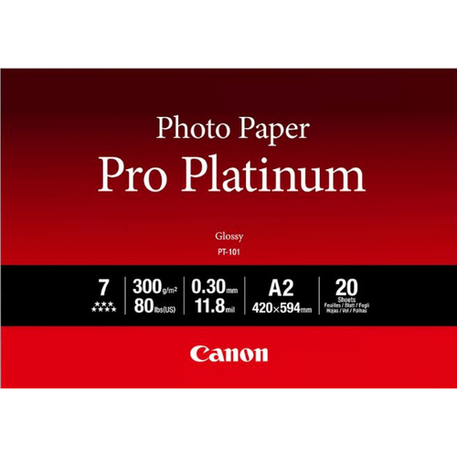 Bild von Canon PT-101 Professionelles Fotopapier Platinum A2, 20 Blatt