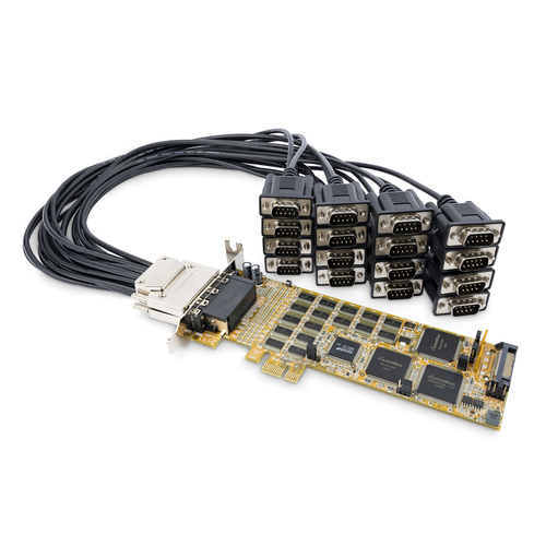 Bild von StarTech.com PCI Express Serielle Karte - 16 DB9 RS232 Ports - Niedrig + Vollprofil - Serieller Adapter mit mehreren Ports - PCIe Serielle Karte