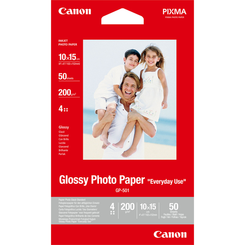 Bild von Canon GP-501 Fotoglanzpapier „für den täglichen Einsatz“ 10 x 15 cm, 50 Blatt