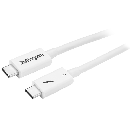 Bild von StarTech.com Thunderbolt 3 Kabel -40Gbit/s - 50cm - Weiß - Thunderbolt, USB und DisplayPort kompatibel