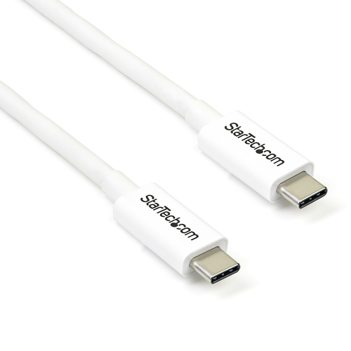 Bild von StarTech.com Thunderbolt 3 Kabel - 20Gbit/s - 2m - Weiß - Thunderbolt, USB und DisplayPort kompatibel