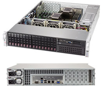 Bild von Supermicro SYS-2029P-C1RT Server-Barebone Intel C622 LGA 3647 (Socket P) Rack (2U) Schwarz