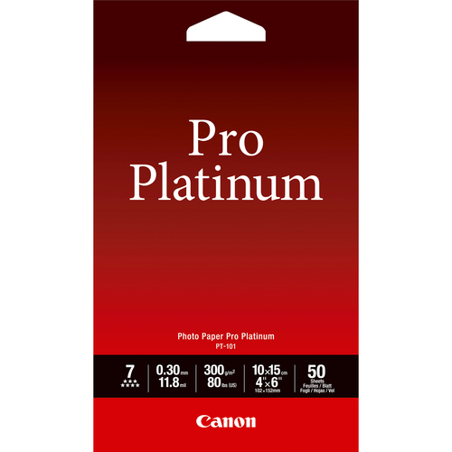 Bild von Canon PT-101 Professionelles Fotopapier Platinum 10 x 15 cm – 50 Blatt