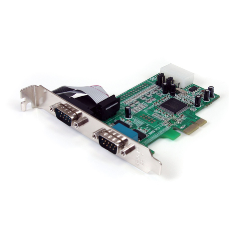 Bild von StarTech.com 2 Port Serielle PCI Express RS232 Adapter Karte - Serielle PCIe RS232 Kontroller Karte - PCIe zu Dual Serielle DB9 - 16550 UART - Erweiterungskarte - Windows & Linux