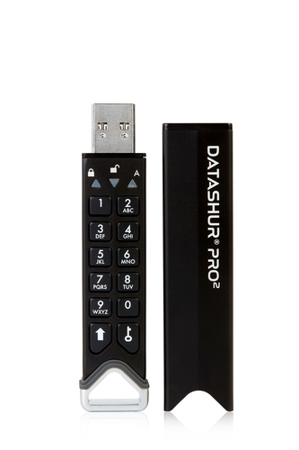 Bild von iStorage datAshur PRO2 USB-Stick 4 GB USB Typ-A 3.2 Gen 1 (3.1 Gen 1) Schwarz