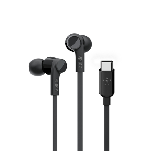 Bild von Belkin ROCKSTAR Kopfhörer Kabelgebunden im Ohr Anrufe/Musik USB Typ-C Schwarz